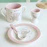 Hello Baby 3 Piece Bowl Egg Cup & Spoon Set - Pink