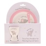 Hello Baby 3 Piece Bowl Egg Cup & Spoon Set - Pink