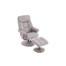 Jupiter Swivel Recliner & Footstool in Almond Fabric