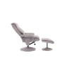 Jupiter Swivel Recliner & Footstool in Almond Fabric