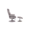 Jupiter Swivel Recliner & Footstool in Almond Fabric