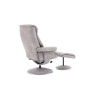 Jupiter Swivel Recliner & Footstool in Almond Fabric