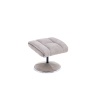 Jupiter Swivel Recliner & Footstool in Almond Fabric