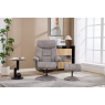 Jupiter Swivel Recliner & Footstool in Almond Fabric