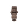 Jupiter Swivel Recliner & Footstool in Fawn Fabric