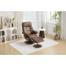 Jupiter Swivel Recliner & Footstool in Fawn Fabric