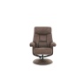 Jupiter Swivel Recliner & Footstool in Fawn Fabric