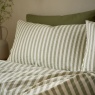 Pineapple Elephant Cotton Rich Woven Stripe Duvet Set - Green Pillow