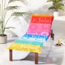 Catherine Lansfield Block Stripe Cotton Sun Lounger/Beach Towel