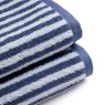Christy Portobello Stripe Cotton Towel - Chalk Blue