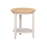 Classic Furniture Caldecott Round Lamp Table - Light Oak/Stone Grey