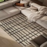 Mastercraft Mastercraft Twilight 039-0002/6933 Shaggy Fringed Rug - Cream/Black