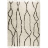 Mastercraft Mastercraft Twilight 039-0006/6933 Fringed Shaggy Rug - Cream/Black