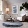 Asiatic Asiatic Plush Luxury Shaggy 150cm Circle Rug - Airforce Blue