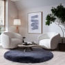 Asiatic Asiatic Plush Luxury Shaggy 150cm Circle Rug - Navy
