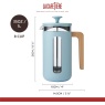 La Cafetiere Pisa 8 Cup Cafetiere 1L - Sky Blue