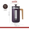 La Cafetiere Pisa 8 Cup Cafetiere 1L - Purple