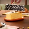 Orla Kiely Sycamore Stripe Butter Dish - Orange