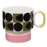 Orla Kiely Spot Square Oval Mug - Pink