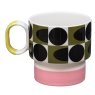Orla Kiely Spot Square Oval Mug - Pink