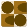 Orla Kiely Spot Square Oval Coasters Set Of 4