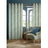 Laura Ashley Brayton Leaves Lined Eyelet Curtains - Multi