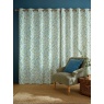 Laura Ashley Brayton Leaves Lined Eyelet Curtains - Multi