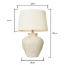 BHS Flora Stone Effect Table Lamp - Natural