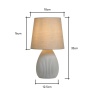 BHS Freya Teardrop Ceramic Table Lamp Pack Of 2 - Grey