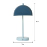 BHS Semi Dome USB-C Rechargeable Table Lamp - Blue