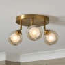 BHS Vanity 3 Light Spotlight Plate - Satin Brass