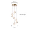 BHS Rimi Acrylic 7 Ball Cascading Ceiling Light