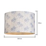 BHS Dora Floral Printed Drum Shade 35cm - Blue