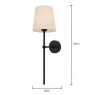BHS USB-C Rechargeable Shaded Wall Light - Black