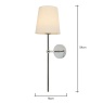BHS USB-C Rechargeable Shaded Wall Light - Chrome