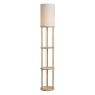 BHS Shelby Shelving Floor Lamp - Oak/Natural