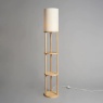 BHS Shelby Shelving Floor Lamp - Oak/Natural