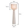 BHS Terri Tiered Floor Lamp - Natural