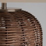 BHS Garvey Large Rattan Table Lamp - Walnut