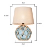 BHS Lucy Dimpled Rope Covered Glass Table Lamp - Blue