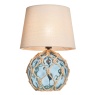BHS Lucy Dimpled Rope Covered Glass Table Lamp - Blue