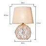 BHS Lucy Dimpled Rope Covered Glass Table Lamp - Clear