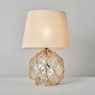 BHS Lucy Dimpled Rope Covered Glass Table Lamp - Clear