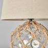 BHS Lucy Dimpled Rope Covered Glass Table Lamp - Clear