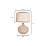 BHS Petrice Mink Glass Ball Large Table Lamp - Brown