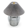 Candlelight Ridged Glass LED Table Lamp 19.5cm - Smokey Black