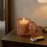 Candlelight Small Round Embossed Jar Candle Jhangye Pomegranate & Cassis