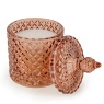 Candlelight Small Round Embossed Jar Candle Jhangye Pomegranate & Cassis