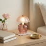 Candlelight Vintage Ridged Glass LED Table Lam