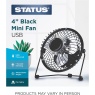 Status Status 4-inch USB Mini Fan - Black